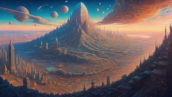 Cidade Científica, surreal, Sci Fi, city, sci fi city HD wallpaper