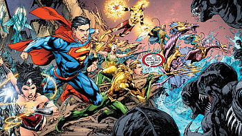 Poster Justice League, DC Comics heroes, Action-packed , Heroic fantasy HD wallpaper