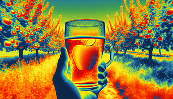 Vibrant Cider Orchard Thermal View, cider, apple, drink, orchard, colorful HD wallpaper