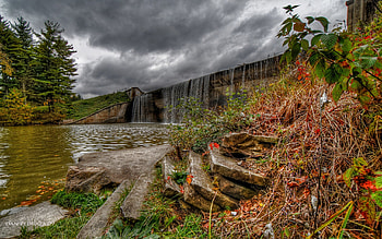Nature, Water, Shore, Bank, Steps, Descent, Dam HD wallpaper