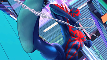 Spiderman 2099 Coming, spiderman-2099, miguel-o-hara, spiderman, superheroes, artwork HD wallpaper