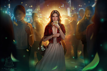 Aerith Gainsborough, aerith-gainsborough, final-fantasy-xv, final-fantasy, games, deviantart, artist, artwork, digital-art HD wallpaper