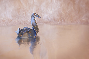 Swan Origami, origami, swan, creative HD wallpaper