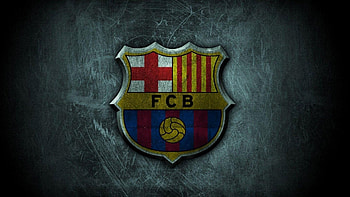 FC Barcelona, Football club, Team logo HD wallpaper
