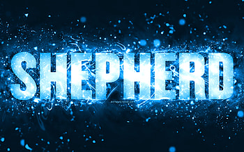 Happy Birtay Shepherd, , blue neon lights, Shepherd name, creative, Shepherd Happy Birtay, Shepherd Birtay, popular american male names, with Shepherd name, Shepherd HD wallpaper