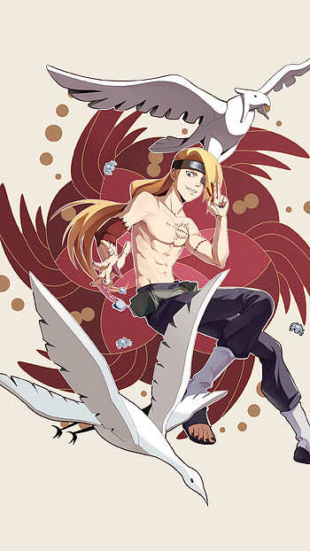 Deidara's Clay Flight — Naruto , Anime, Naruto HD phone wallpaper