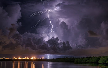 Lightning, night, clouds, sky, storm HD wallpaper