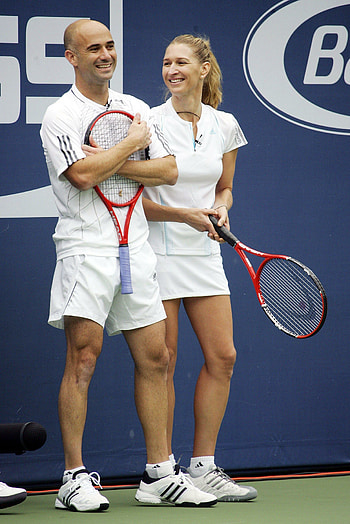 Steffi Graf, Andre Agassi HD phone wallpaper