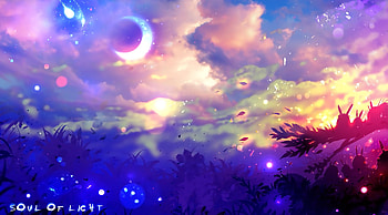 Bunny, Fantasy, Landscape, Cloud, Light, Moon, Sky HD wallpaper