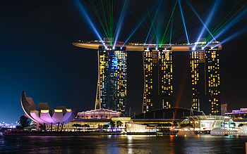 Building, Singapore, , Marina Bay Sands, Night HD wallpaper