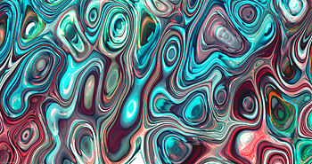 Abstraction, stains, ripples effect, pattern, colorful HD wallpaper