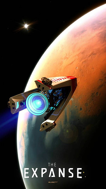 The Expanse, Journey to Mars art, Rocinante spaceship, Captivating illustration HD phone wallpaper