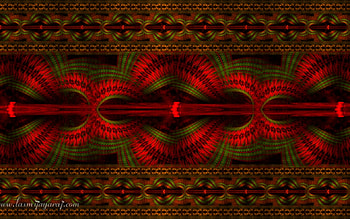 Christmas Colors Fractal, digital art, fractal, abstract, christmas colors HD wallpaper