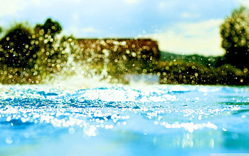 Nature, Drops, Macro, Spray, Blue Water HD wallpaper