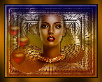 Heart, creation, graphic, collage HD wallpaper