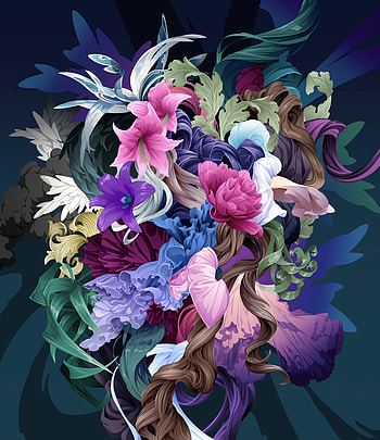 Flowers, Art, Patterns, Colorful, Colourful HD phone wallpaper