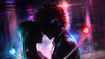Scandroid, retro, music, neon, new wave HD wallpaper