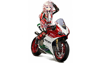 IA, Vocaloid, Ducati motorcycle, anime characters, Japanese manga, Vocaloid characters, Vocaloid voices, IA Vocaloid HD wallpaper
