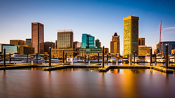 Baltimore Skyline, Iconic city view, Urban scenery, Maryland HD wallpaper