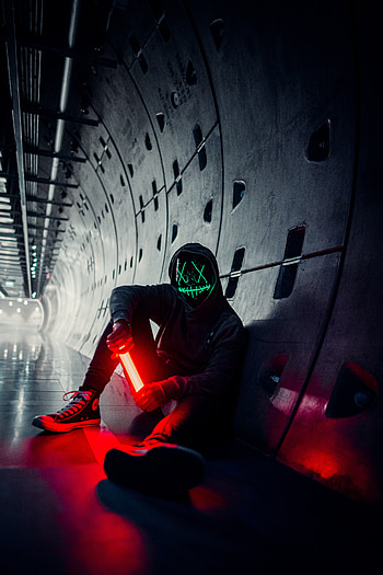 mask in a sewer, art HD phone wallpaper
