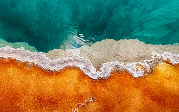 Alkaline lake, soda, lake, aerial view HD wallpaper