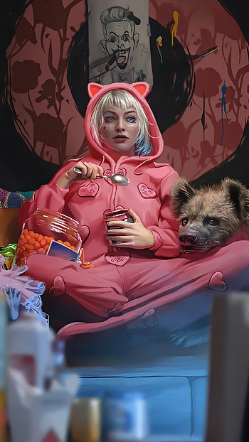 Harley Quinn, magenta, pink HD phone wallpaper