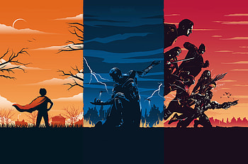 Dceu Poster, superheroes, superman, batman, wonder-woman, artwork, behance HD wallpaper
