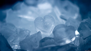 Background, Hearts, Ice HD wallpaper