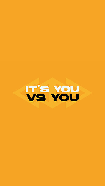 IT'S YOU VS YOU, inspirational, therock, motivational, unknblack HD phone wallpaper