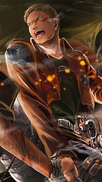 Reiner braun, anime, attack on titans HD phone wallpaper