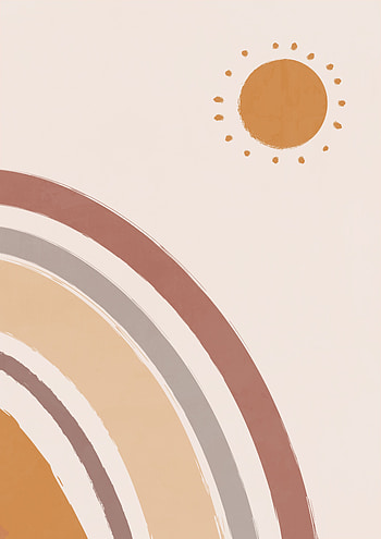 Modern abstract moon print, boho poster, minimalist art, boho wall decor, pastel abstract art, bedroom wall decor, printable wall art in 2020. Boho poster, Minimalist art, Rainbow abstract, Simple Boho HD phone wallpaper