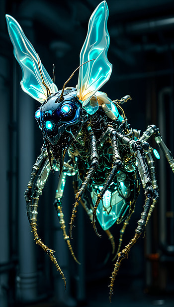Futuristic Bee: A Stunning , futuristic, insect, technology HD phone wallpaper