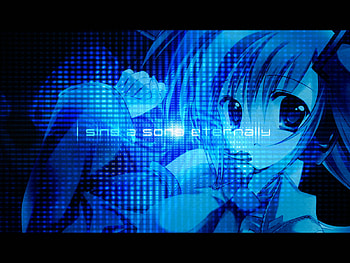 hatsune miku, blue, miku, vocaloid, awesome HD wallpaper