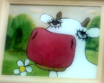 Miss Moo of 2008 , celebrities, cows, animals, trees, cute, flowers HD wallpaper