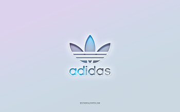 Adidas logo, cut out 3d text, white background, Adidas 3d logo, Adidas emblem, Adidas, embossed logo, Adidas 3d emblem HD wallpaper