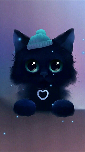 Kawaii anime cat, Cute HD phone wallpaper