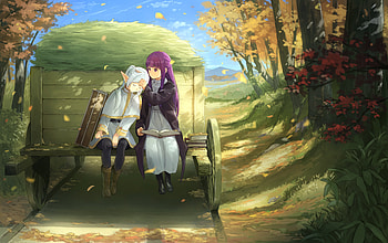 Frieren & Fern, Anime, Frieren: Beyond Journey's End, Frieren (Frieren: Beyond Journey's End), Fern (Frieren: Beyond Journey's End) HD wallpaper