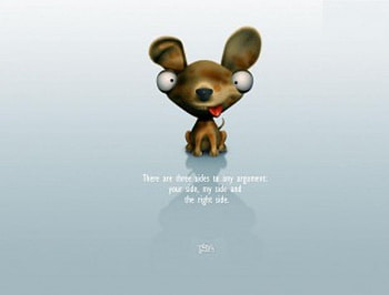 Dog, saying, sides, funny, three, argument HD wallpaper