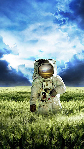 Astronaut in a new planet HD phone wallpaper