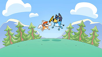 Bluey & Bingo Quad — TV Show Illustration, TV Show, Bluey, Illustration HD wallpaper