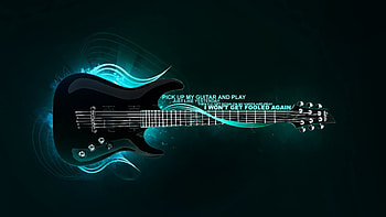 3D Guitar HD wallpaper