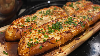 Cheesy Garlic Bread Indulgence, food, garlic bread, baked goods, comfort food HD wallpaper