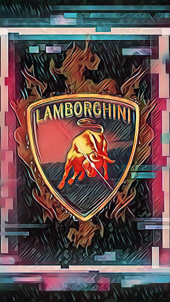 Lamborghini logo, cars, art, car, Lambo HD phone wallpaper