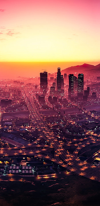 Grand Theft Auto, Los Santos city, Samsung Galaxy Note 9 HD phone wallpaper
