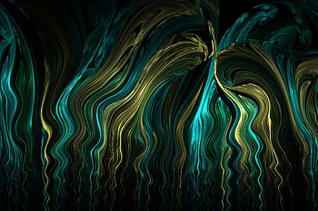 Emerald fractal, digital, dark, green, fractals, amazing HD wallpaper