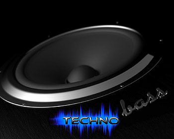 TECHNO BASS SUBWOOFER design by Miss Labrano , blue, subwoofer, black, hardcore, house, cyrillotekk, techno, bass, gabbernetz, trance, music, electronic, united, silver, sound HD wallpaper