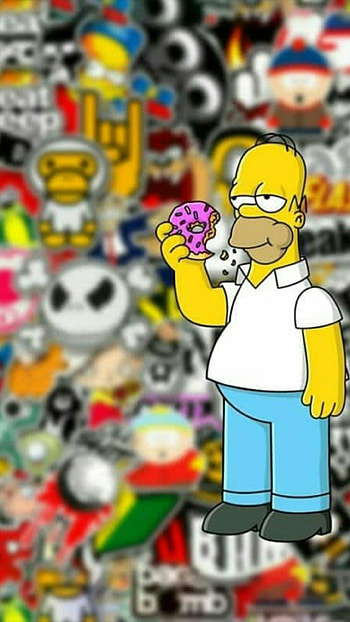 Homer Simpson, Animation, Cartoon HD phone wallpaper