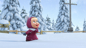 Cartoon, Winter, Children, Snow HD wallpaper