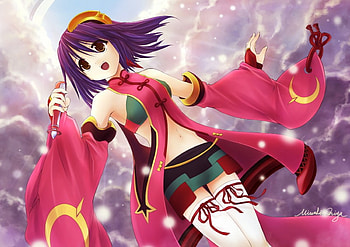 Luca, ar tonelico ii, smile, girl, singer, mic, anime, short hair, video games HD wallpaper
