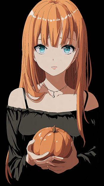 Pumpkin Whisper — Anime Halloween Girl , Anime, anime girl, anime halloween, pumpkin HD phone wallpaper